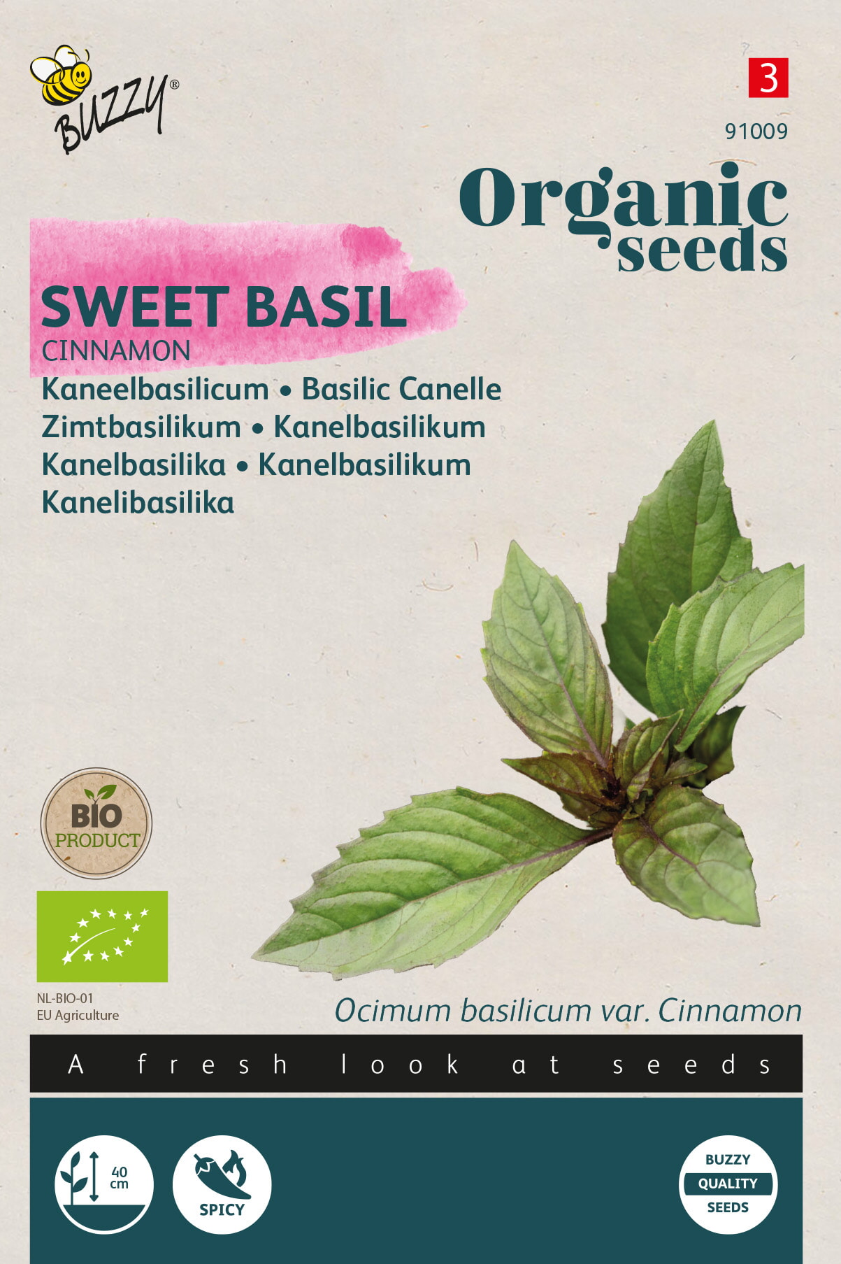 Buzzy® Organic Sweet Basil Cinnamon (BIO)