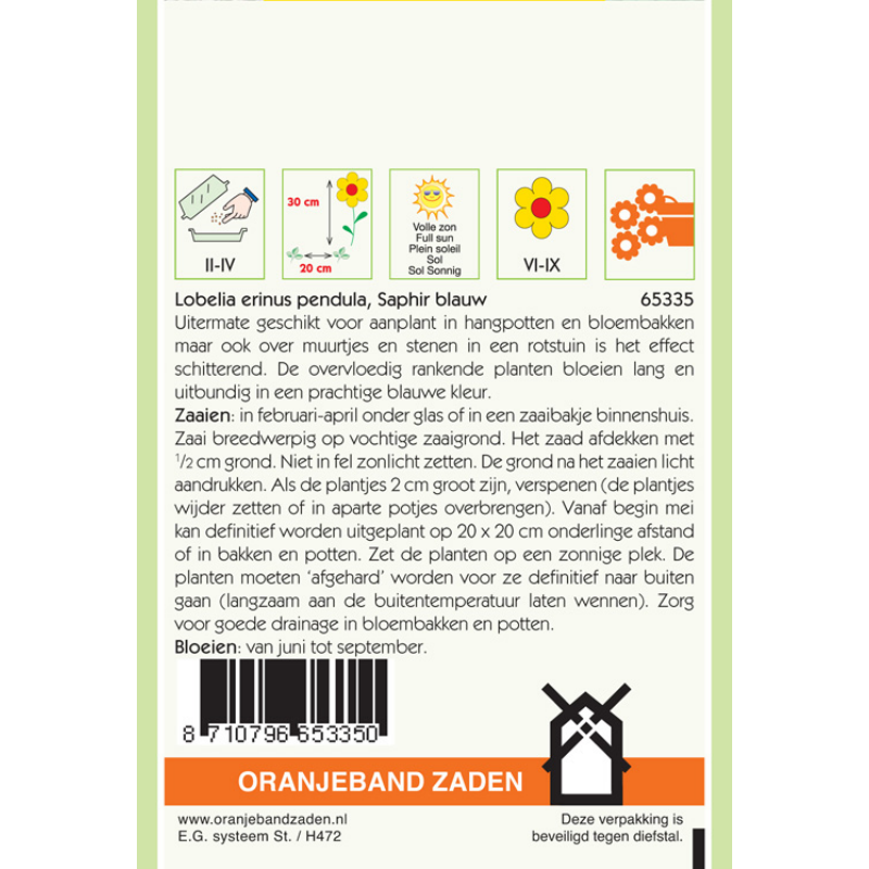 OBZ Lobelia Saphir, blauw