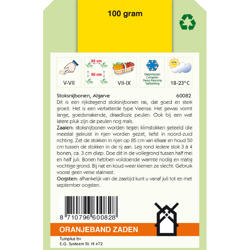 Oranjeband® Pole Bean Algarve, 100g