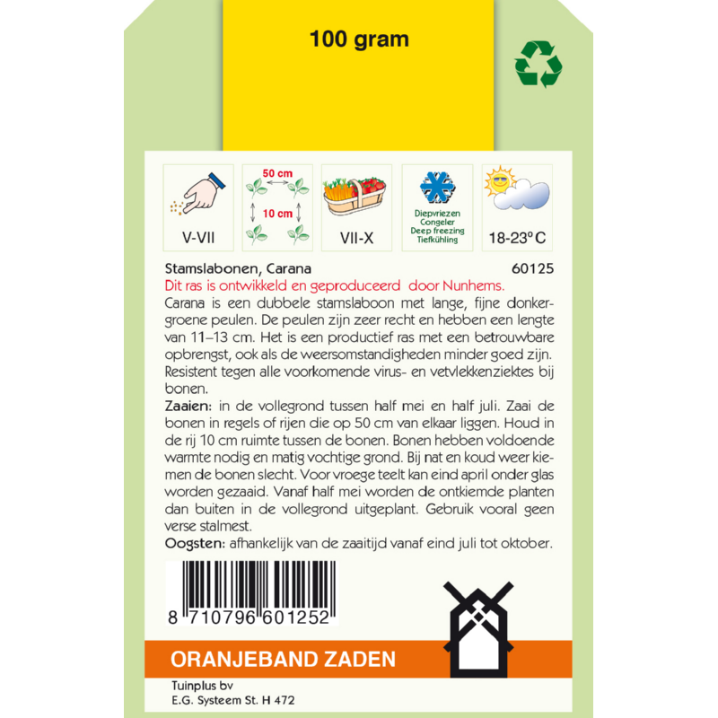 Oranjeband® Dwarf Beans Compass, 100g