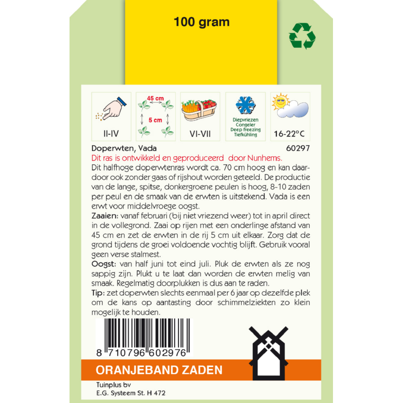 Oranjeband® Peas Vada, 100g