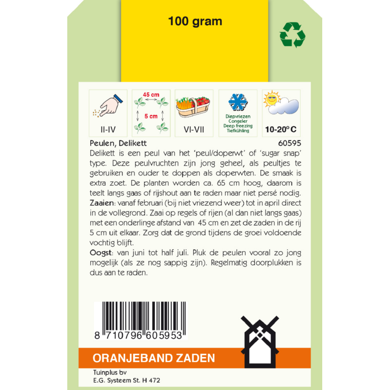 Oranjeband® Snap Peas Delikett