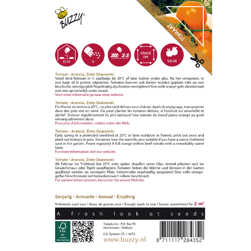 Buzzy® Pomodori, Tomaat Zloty Ozarowski