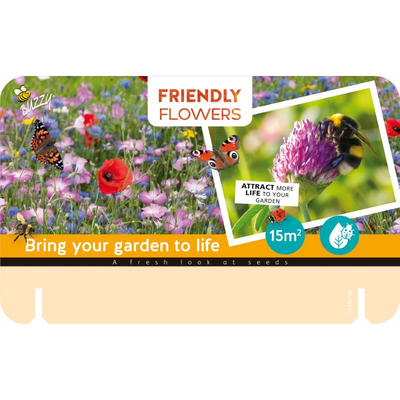 Kopkaart Karton Friendly Flowers dsp 4 vaks