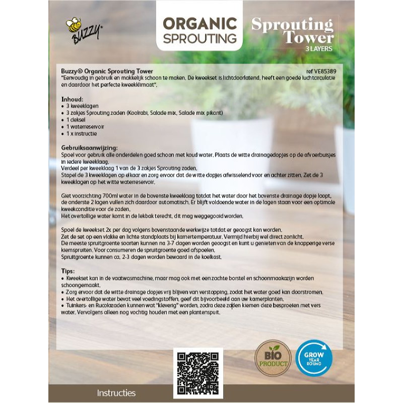 Buzzy® Organic Keimsprossen Keimschale