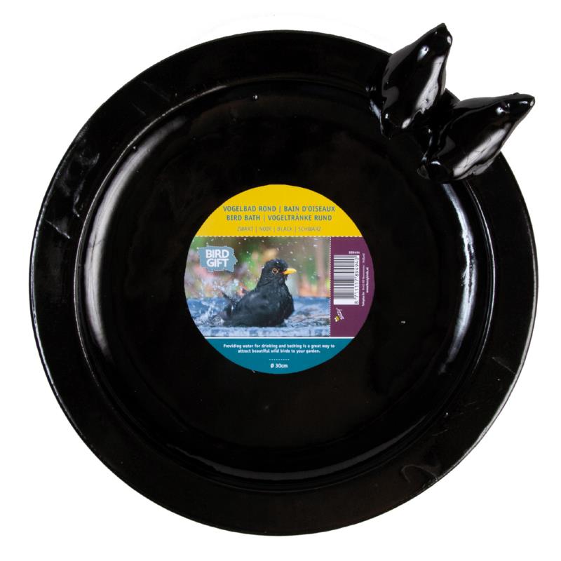 Vogelbad Rond Zwart