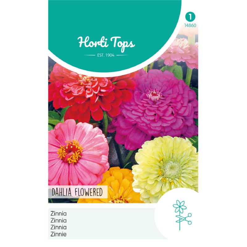 Horti Tops® Zinnia Elegans Dahlia Flowered Double Mixed