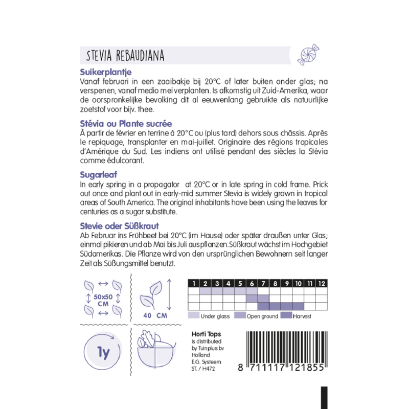 Horti Tops® Stevia rebaudiana - Sugar Plant Or Sweet Leaf