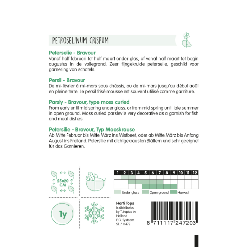 Horti Tops® Parsley Bravour, Moss Curled