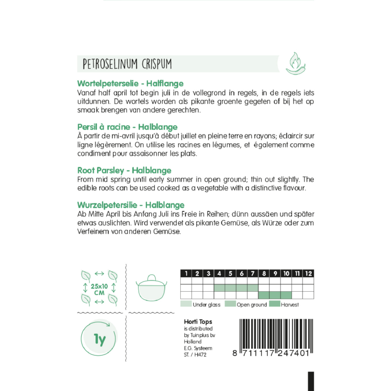 HT Wortelpeterselie Halflange