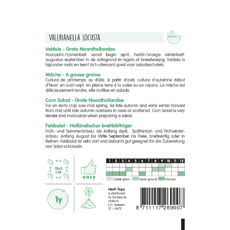 Horti Tops® Corn Salad seeds Noordhollandse