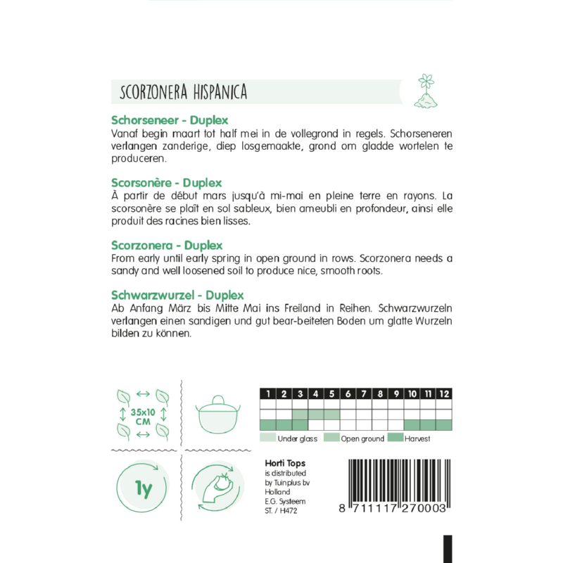 Horti Tops® Scorzonera Duplex Impr. Long Black