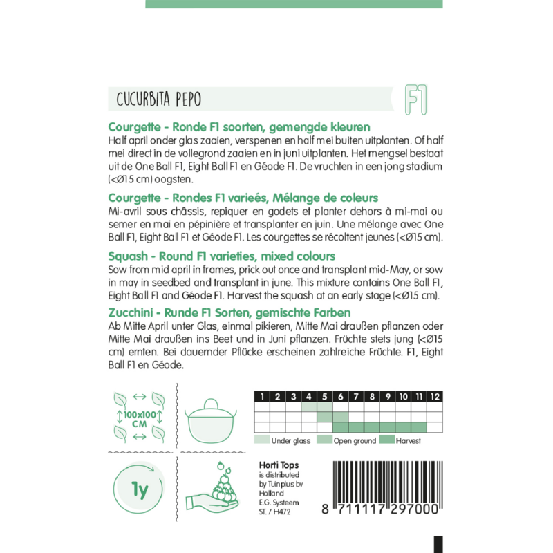 Horti Tops® Squash Round F1 varieties, mixed colours