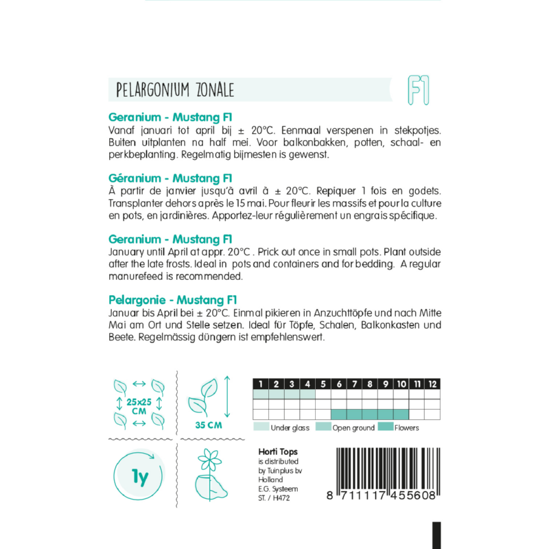 Horti Tops® Pelargonium Zonale F1 Cherry  Red