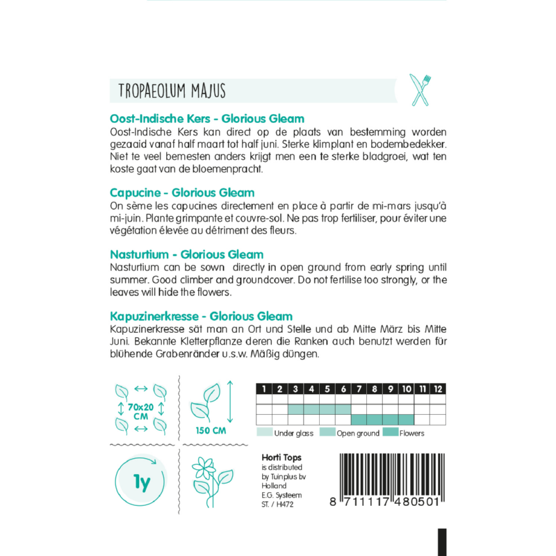 Horti Tops® Tropaeolum Maj. Glorious Gleam Hybr. Mixed
