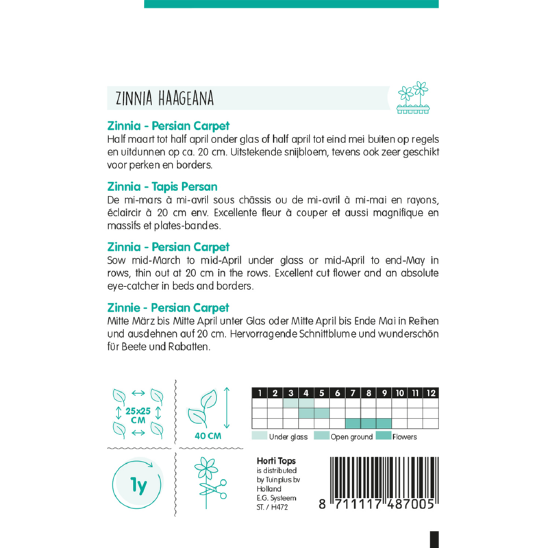 Horti Tops® Zinnia Haageana Persian Carpet Mixed