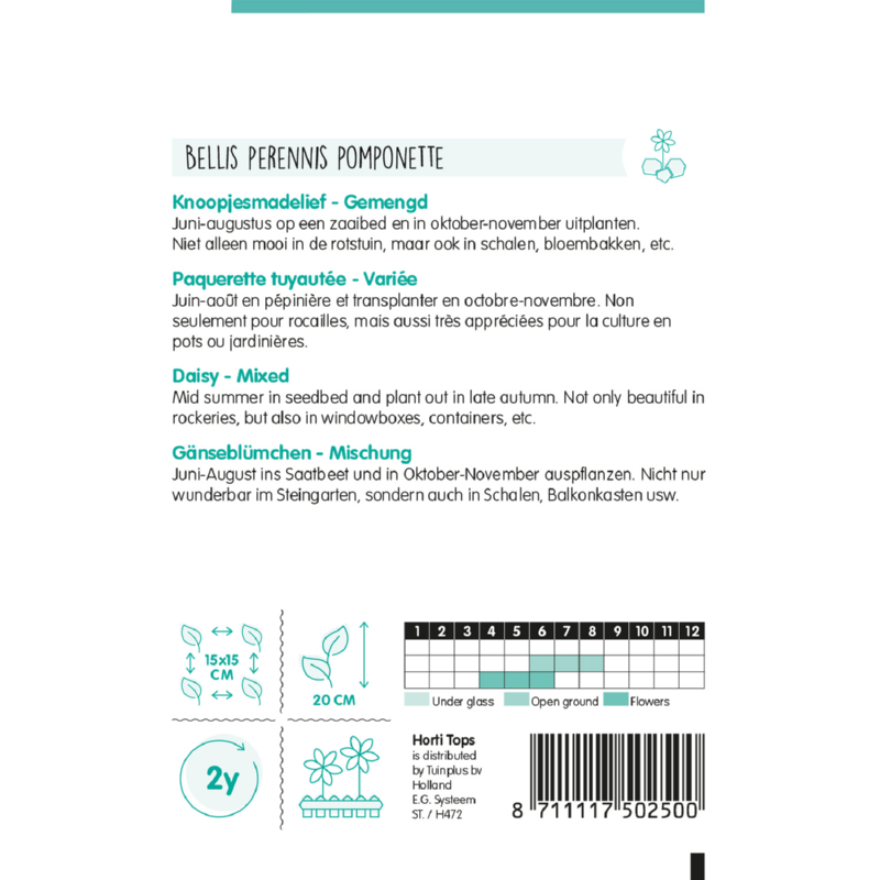 Horti Tops® Bellis Perennis Pomponette Mxd