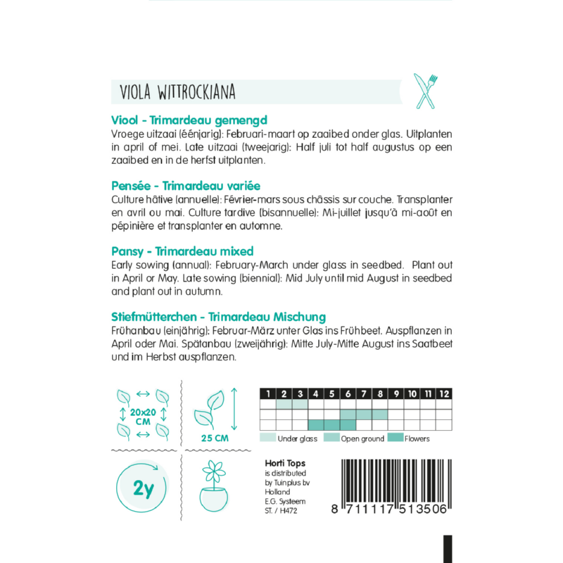 Horti Tops® Viola Wittrockiana Trimardeau Mixed