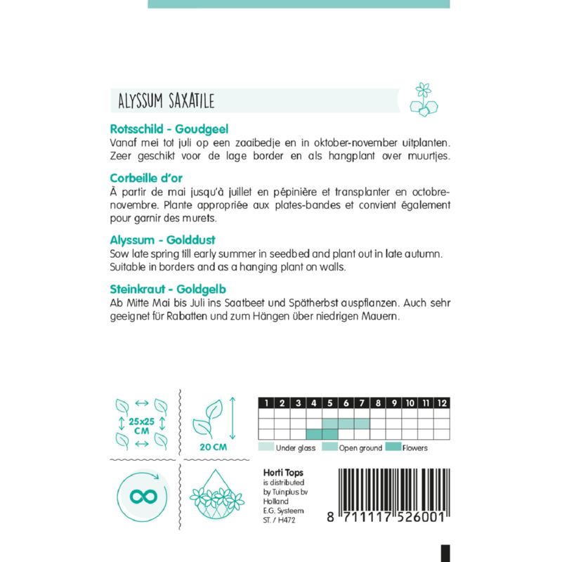 HT Alyssum, Rotsschild goudgeel