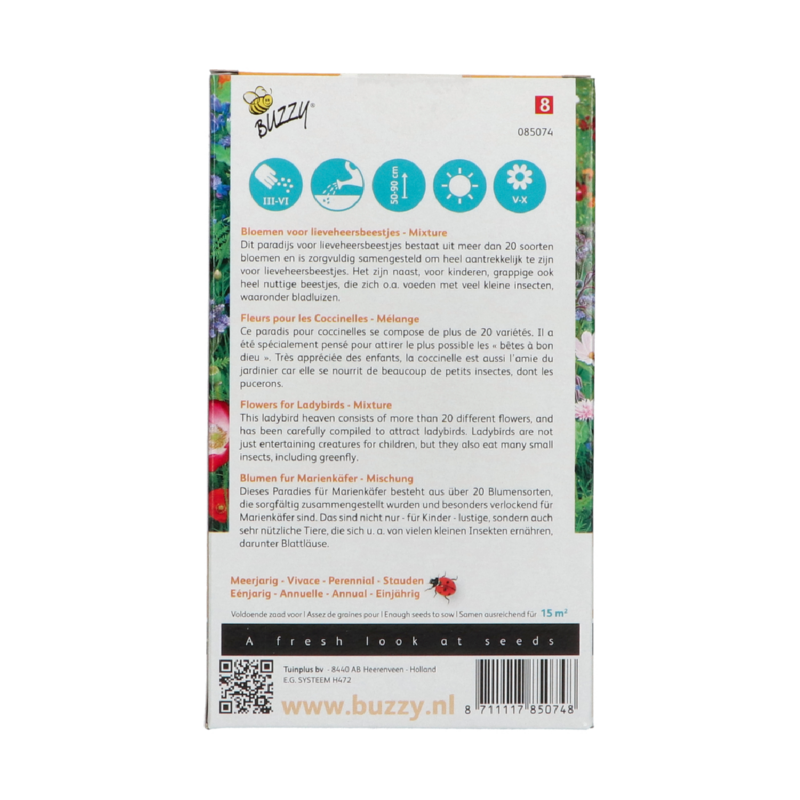 Buzzy® Friendly Flowers Mix Lady Bug 15m²