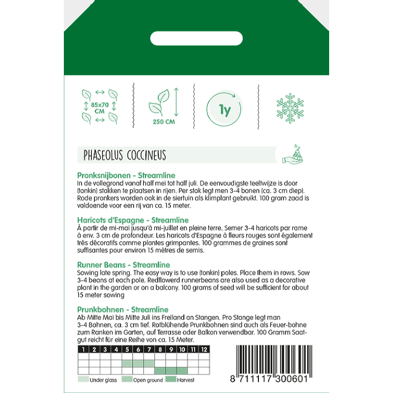 Runner Beans Streamline, Red, 100g