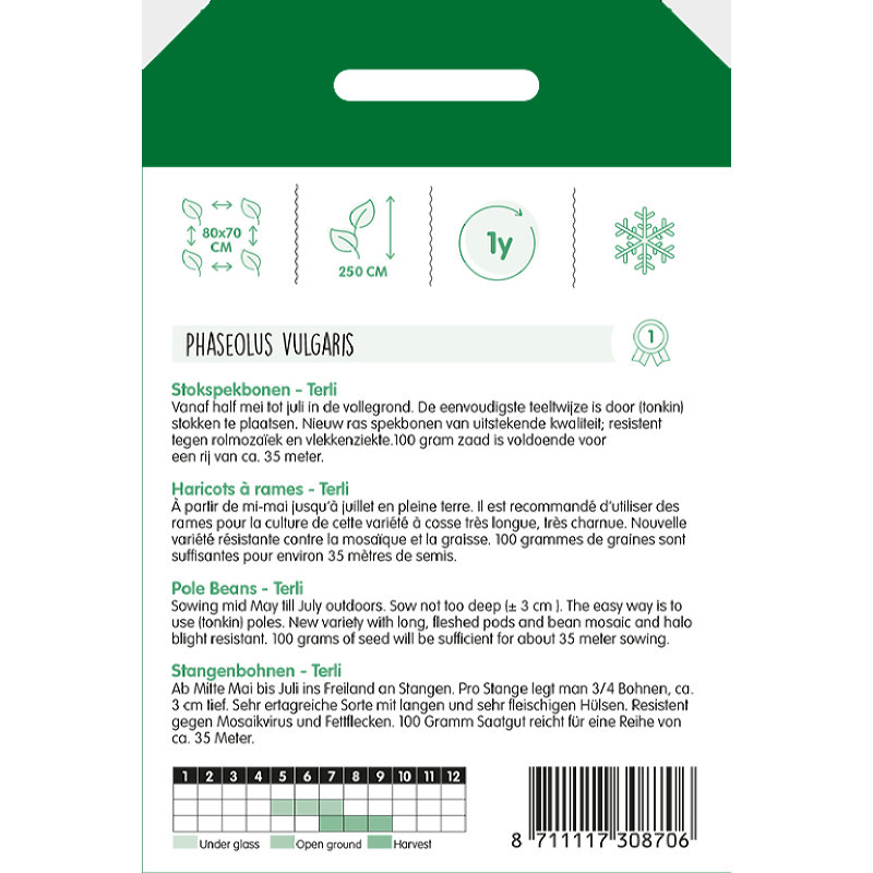 Pole Beans Terli, 100g