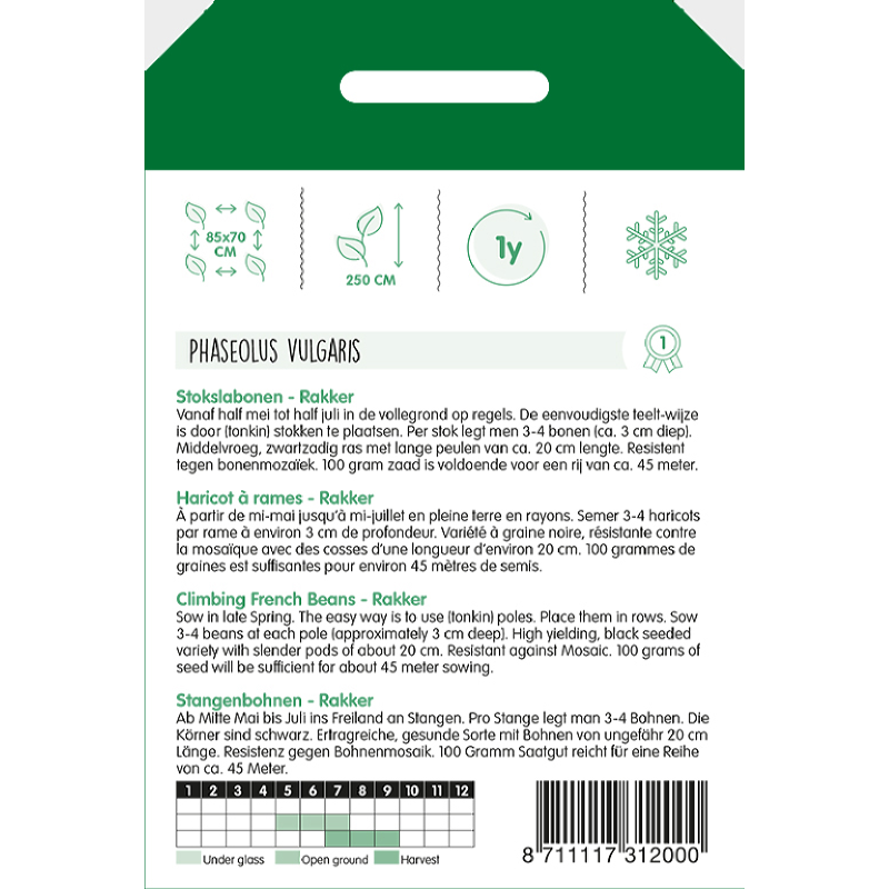 Climbing French Beans Rakker, 100g