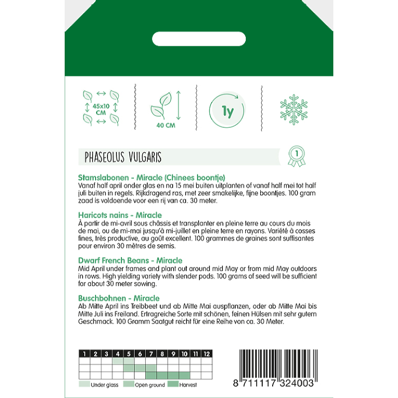 Dwarf French Beans Miracle, 100g
