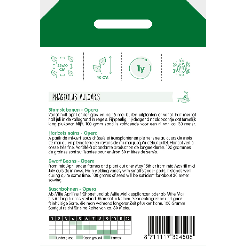 Dwarf French Beans Opera, 100g