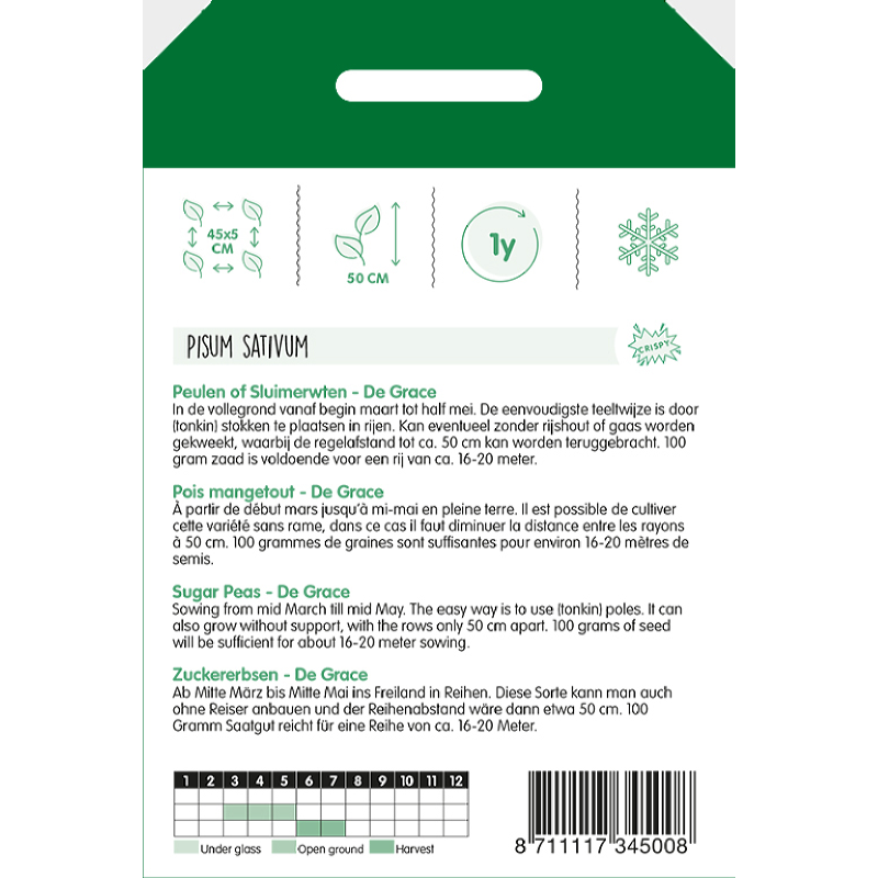 Snow/Sugar Peas Dw.De Grace, 100g