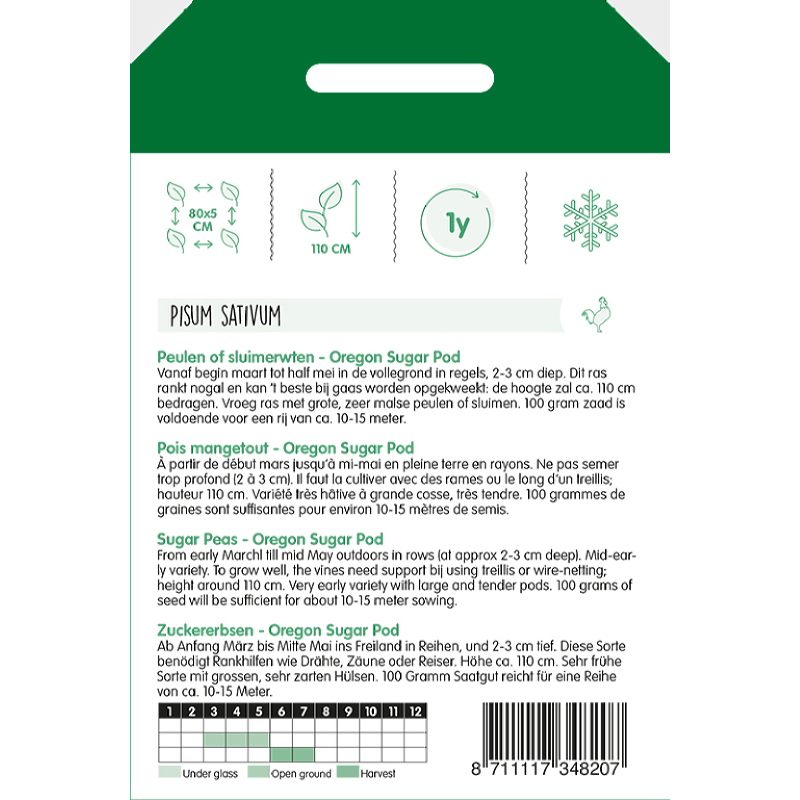 Snow/Sugar Peas Oregon Sugar Pod, 100g