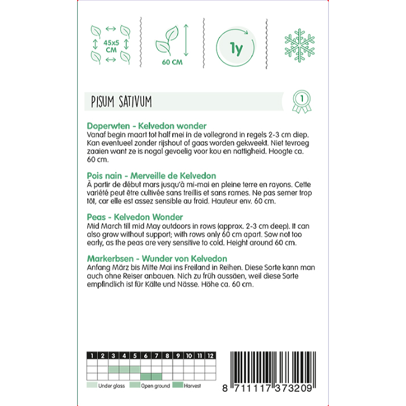 Doperwten Kelvedon Wonder, 250g