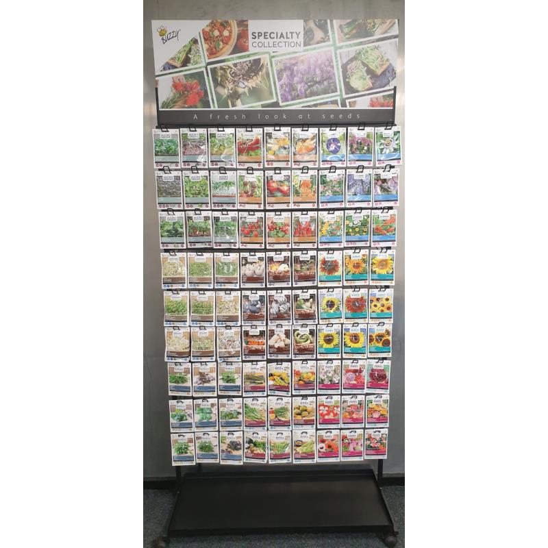 Display ledig Buzzy Seeds 9x9 81 pos.metaal 40x95x175