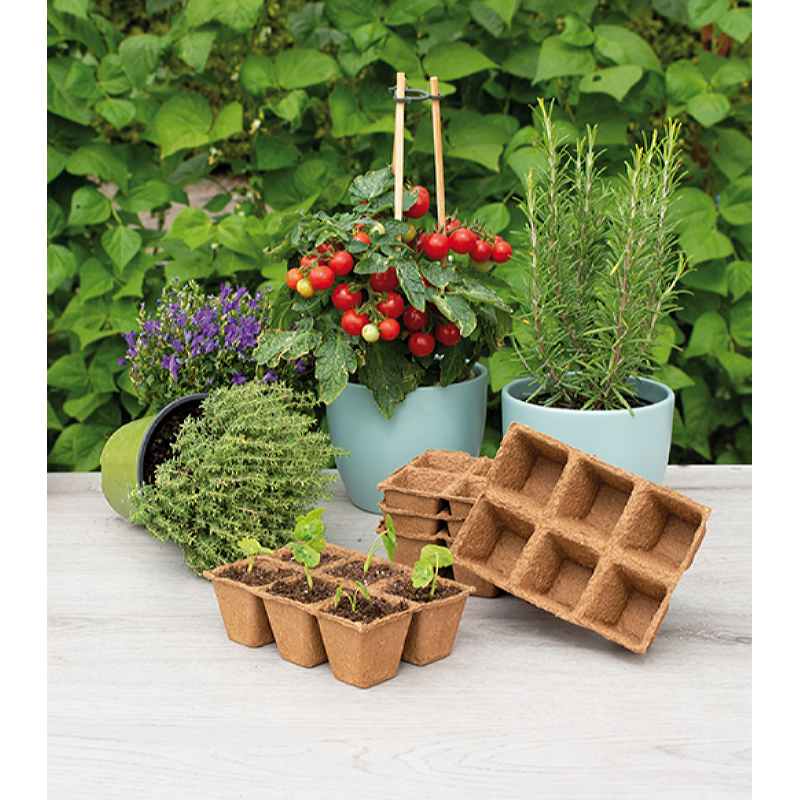 SOGO Biodegradable pots 6x6cm 5 strips à 6pc