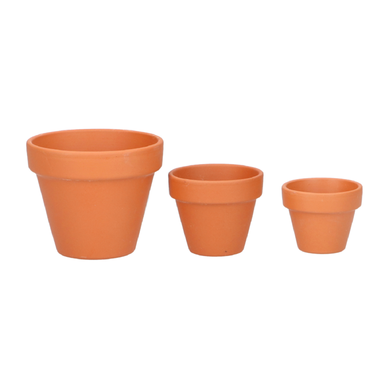 SOGO Stenen terracotta potjes 4/5cm 12st.