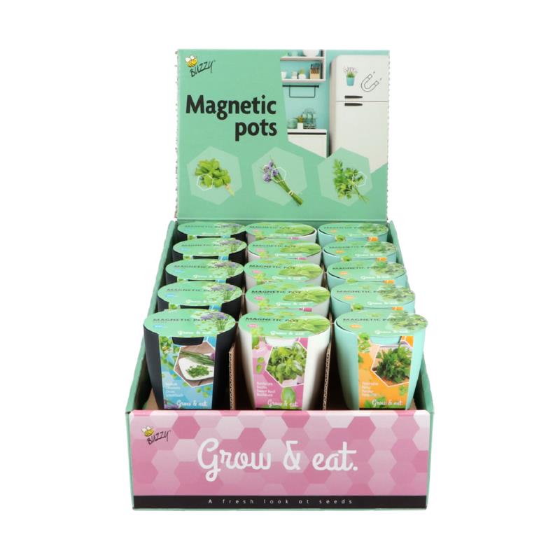 Display Magneet potjes kruiden assorti 3x10