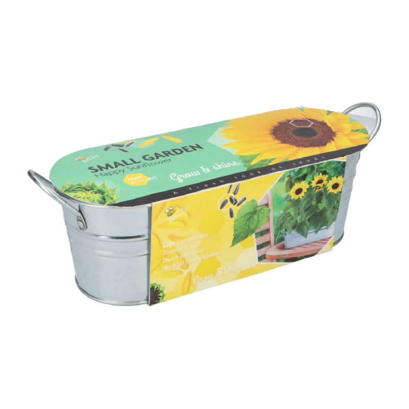 Buzzy® Jardinière en Zinc Small Garden Happy Sunflower