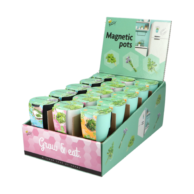 Display Magneet potjes kruiden assorti 3x10