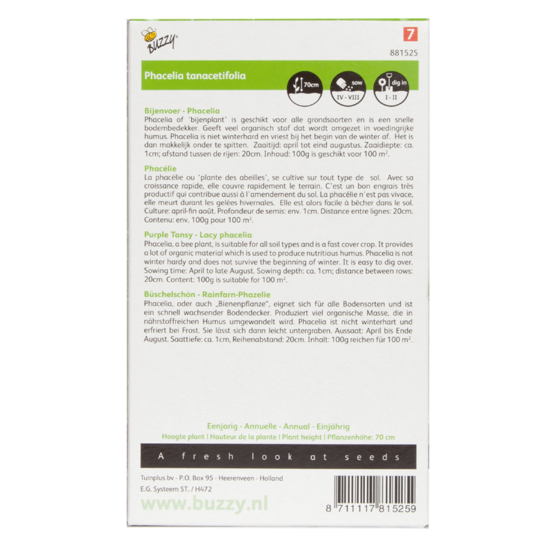 Buzzy® Cover Crop Phacelia tanacetifolia 100g