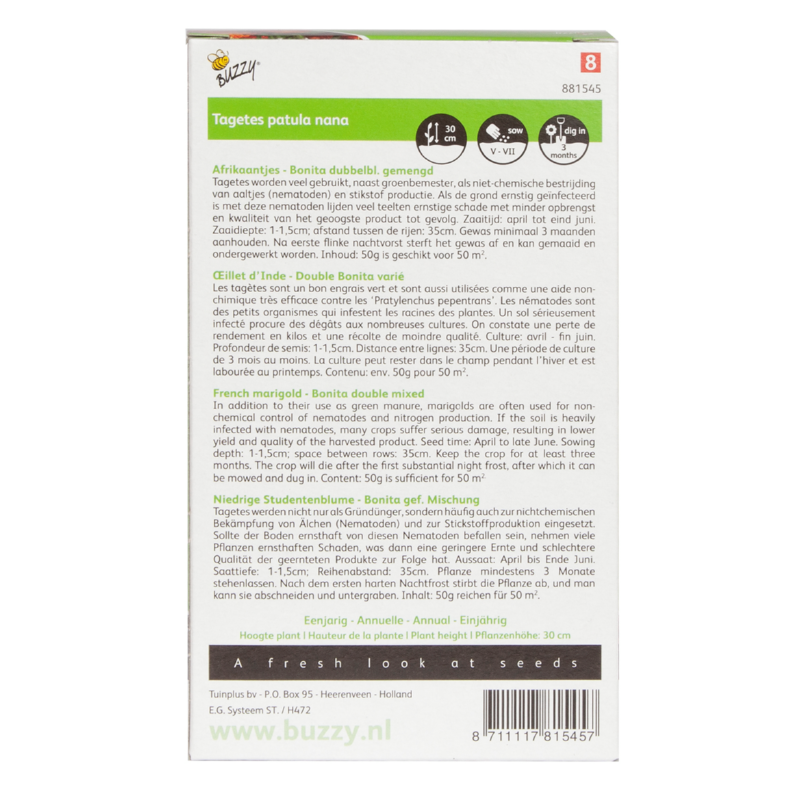 Buzzy® Cover Crop Tagetes 50g