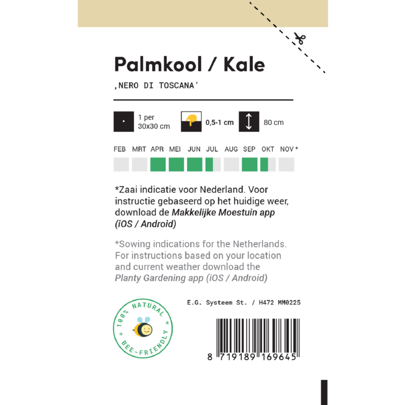 Makkelijke Moestuin Palmkool Nero di Toscana