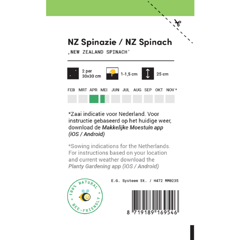 Makkelijke Moestuin Spinazie Nieuw-Zeelandse