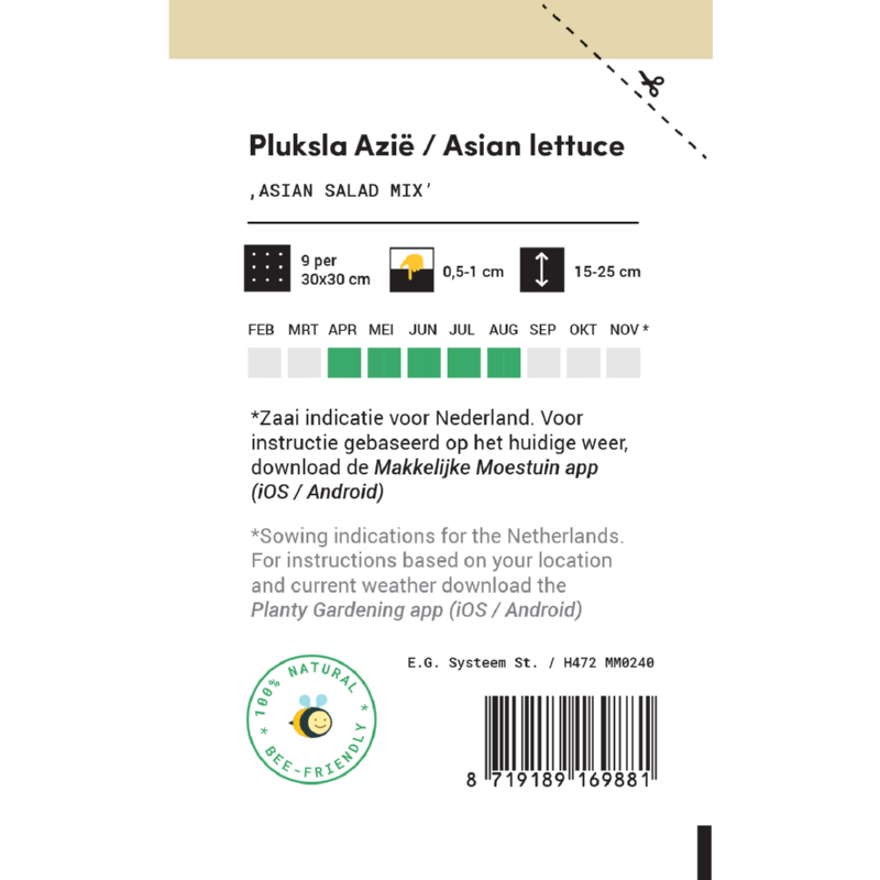 Makkelijke Moestuin Pluksla Baby Leaf