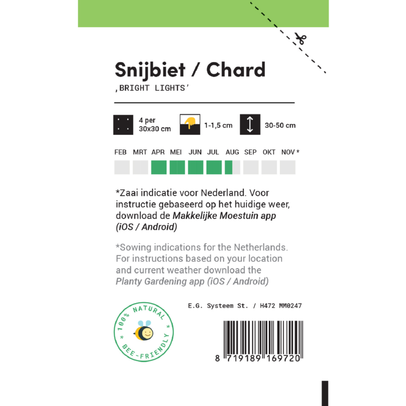 Makkelijke Moestuin Snijbiet Bright Lights