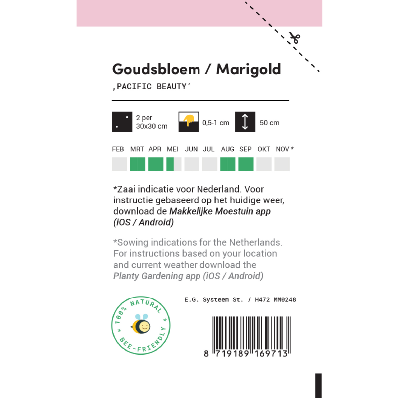 Makkelijke Moestuin Calendula, Goudsbloem Pacific Beauty