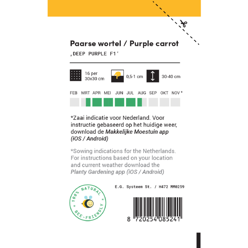 Makkelijke Moestuin Paarse Wortel