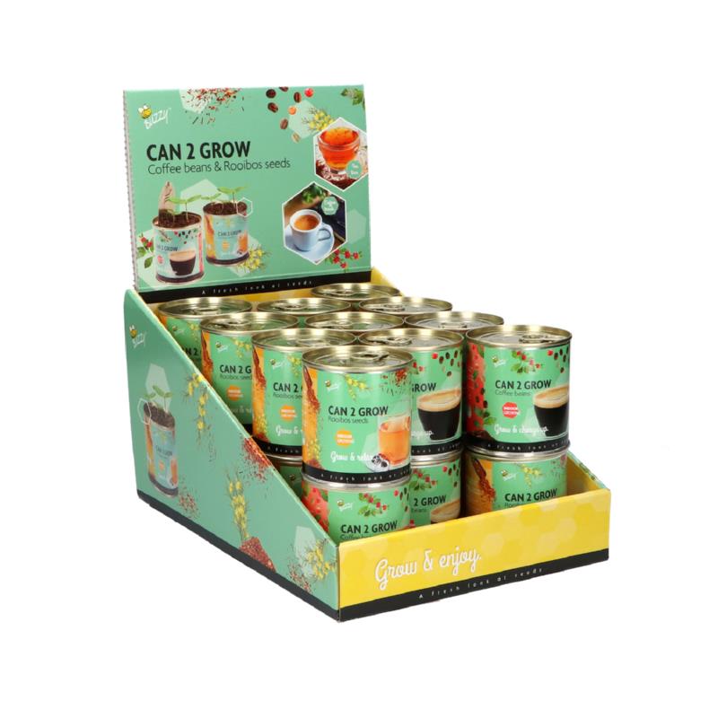 Display Buzzy® Can 2 Grow Koffie & Thee 22st