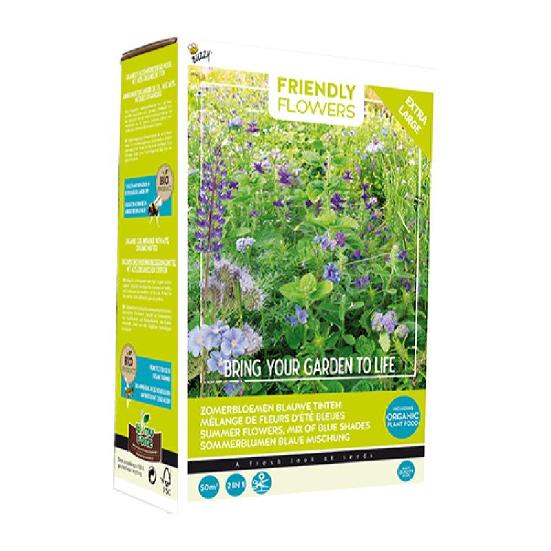 Buzzy® Friendly Flowers XL Summerflowers Blue 50m²