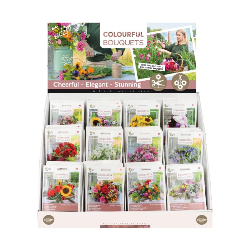 Buzzy® Display Colourful Bouquets 12x10