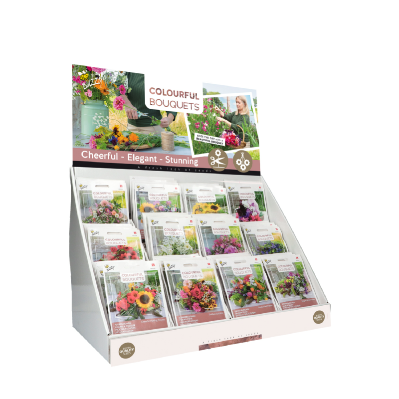 Buzzy® Display Colourful Bouquets 12x10